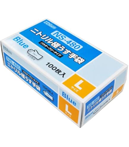 Amazon.co.jp: NS470 粉なしニトリル極うす手袋L 100枚 : ドラッグストア